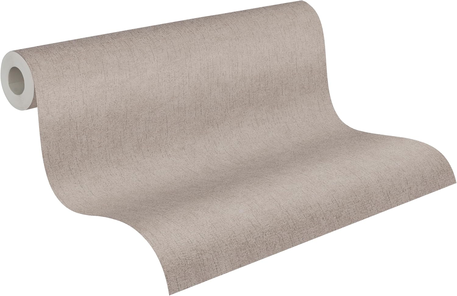 Livingwalls A.S. Création Vibes & Styles 792018 Non-Woven Wallpaper - Warm Atmosphere with Botany, Geometry & 3D Look, Vinyl Surface, Plain Wallpaper, Textured Wallpaper, 10.05 m x 0.53 m, Brown/Grey