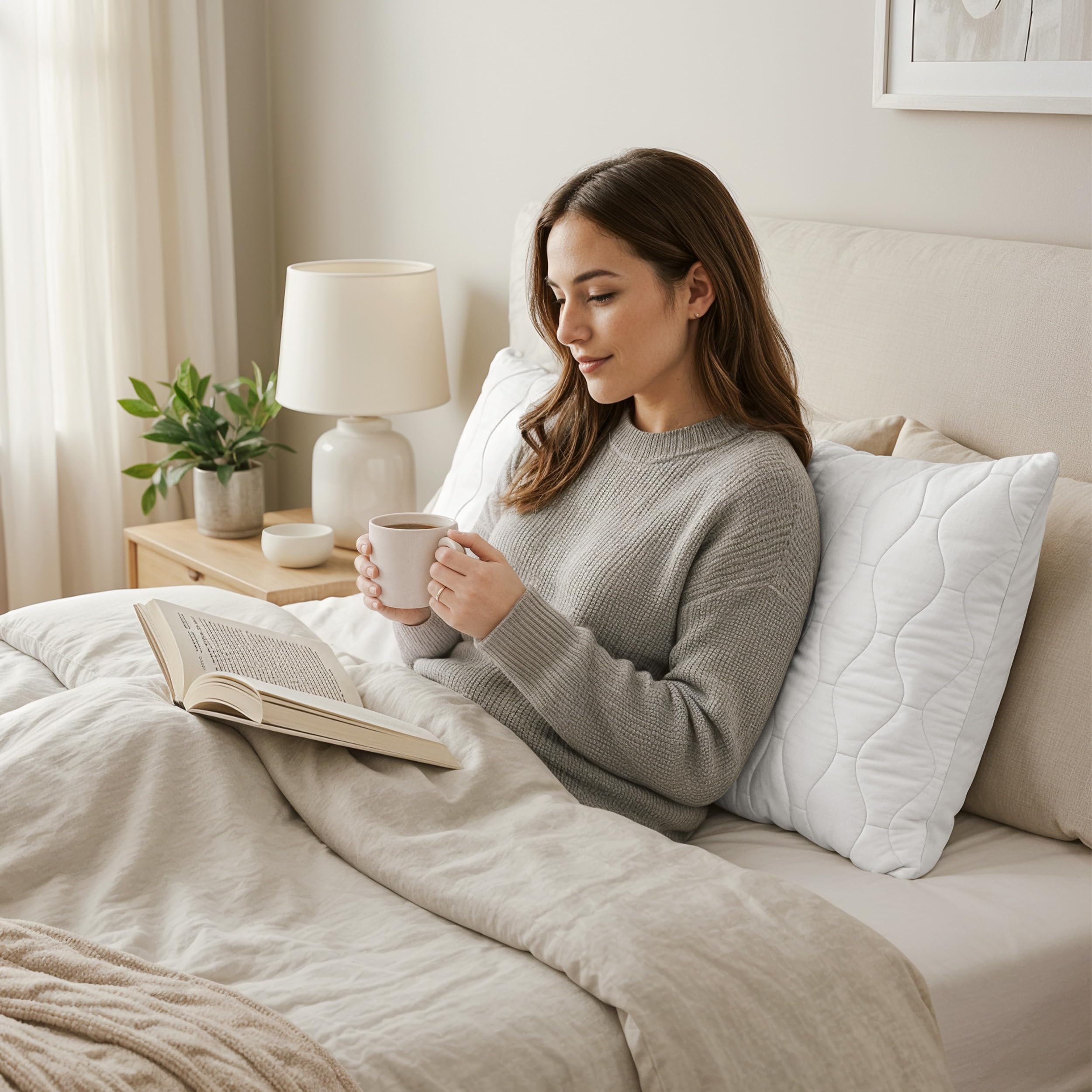 Utopia Bedding Cuscini trapuntati 70x90 cm Bianco