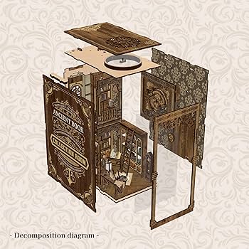Amazon.com: DIY Book Nook Kits 3D Wooden Puzzle Bookshelf