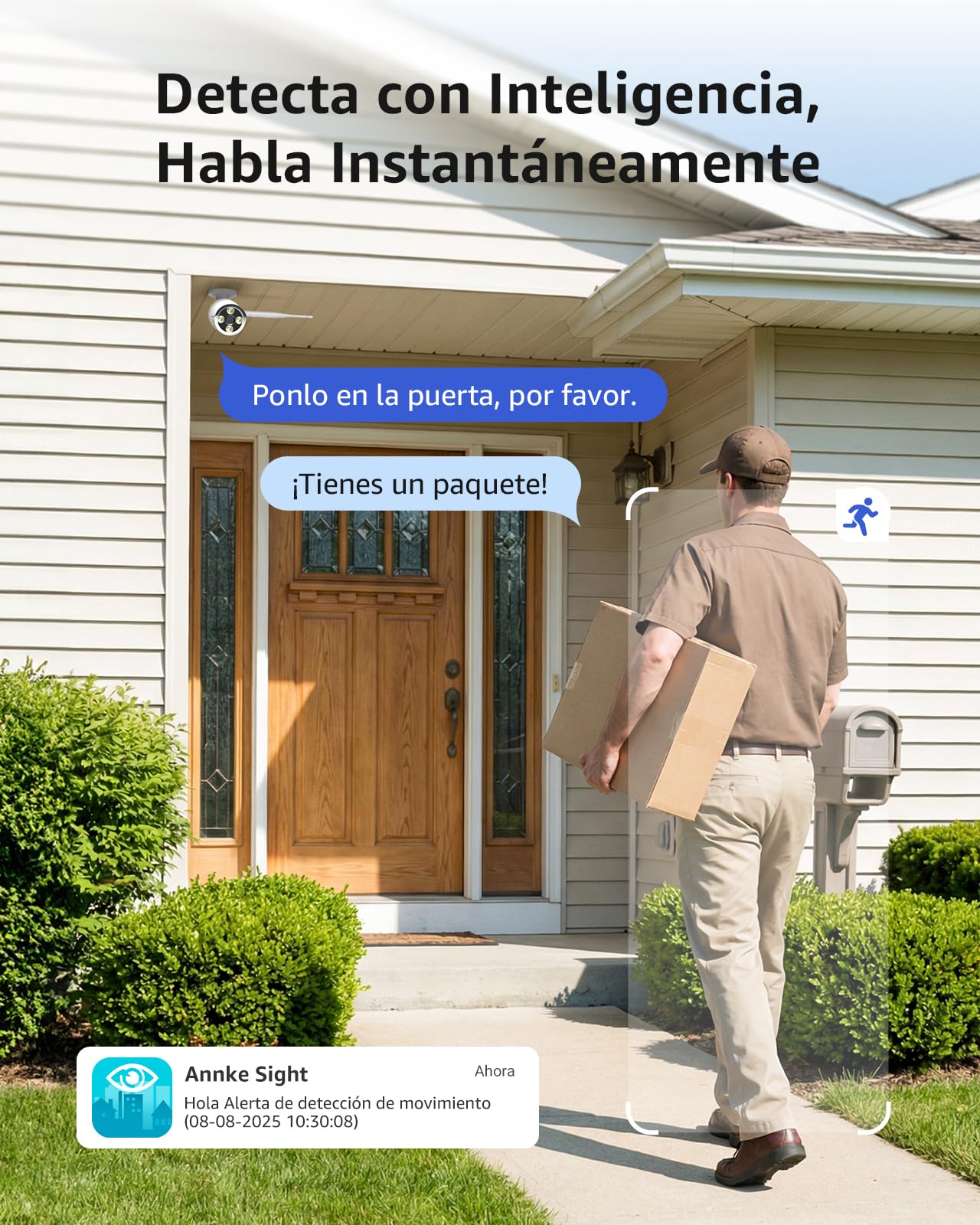 ANNKE Kit Cámaras de Vigilancia WiFi con 7" Monitor, 4CH NVR, 2X 2K Cámaras IP de Seguridad Exterior, Visión Nocturna en Color, Audio Bidireccional, Detección de Persona, Grabación 24/7, 64 GB