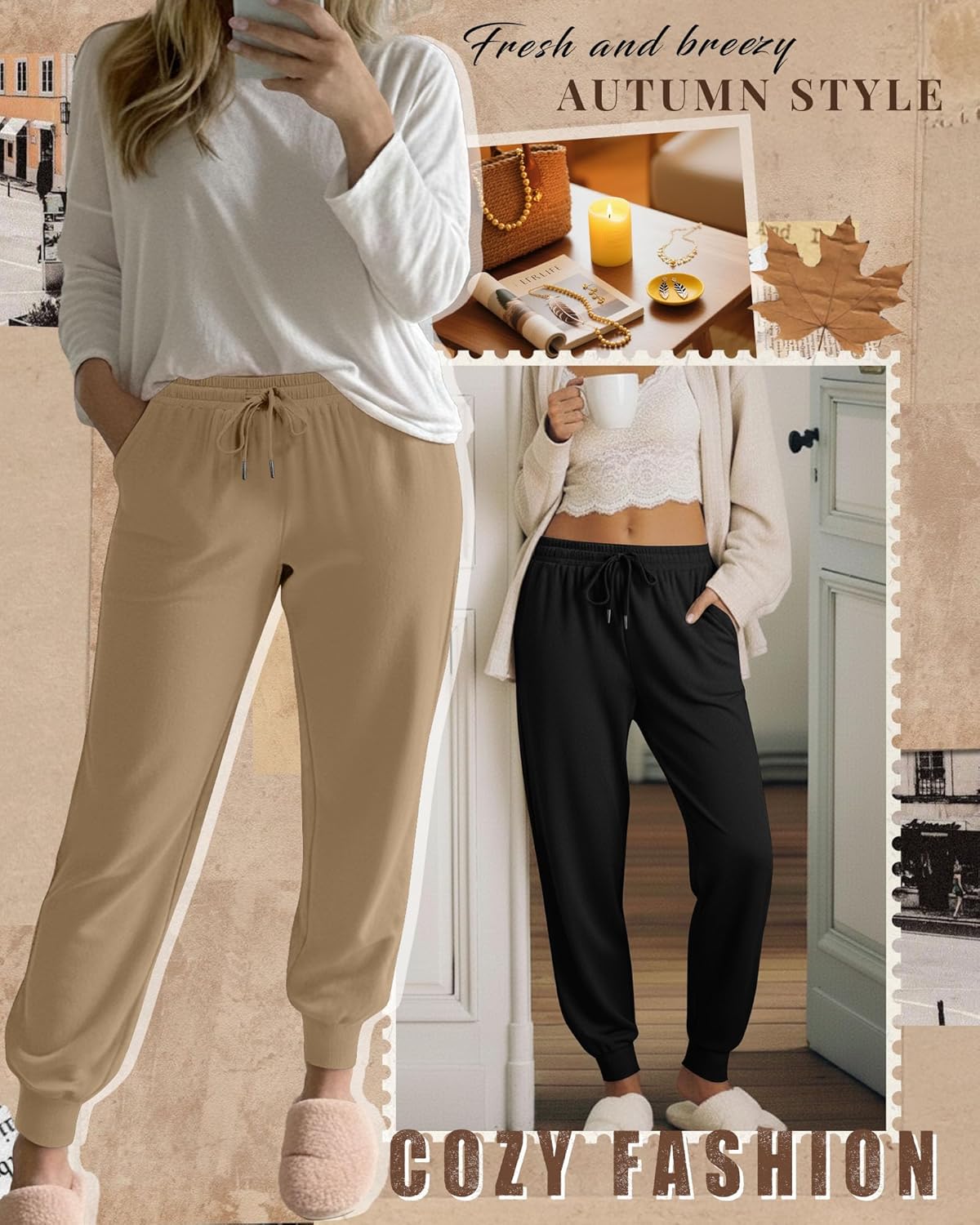 3Pack Women's Plus Size Sweatpants with Pockets Drawstring Elastic Waist Joggers Lounge Running Yoga Pants Trousers - Image 2