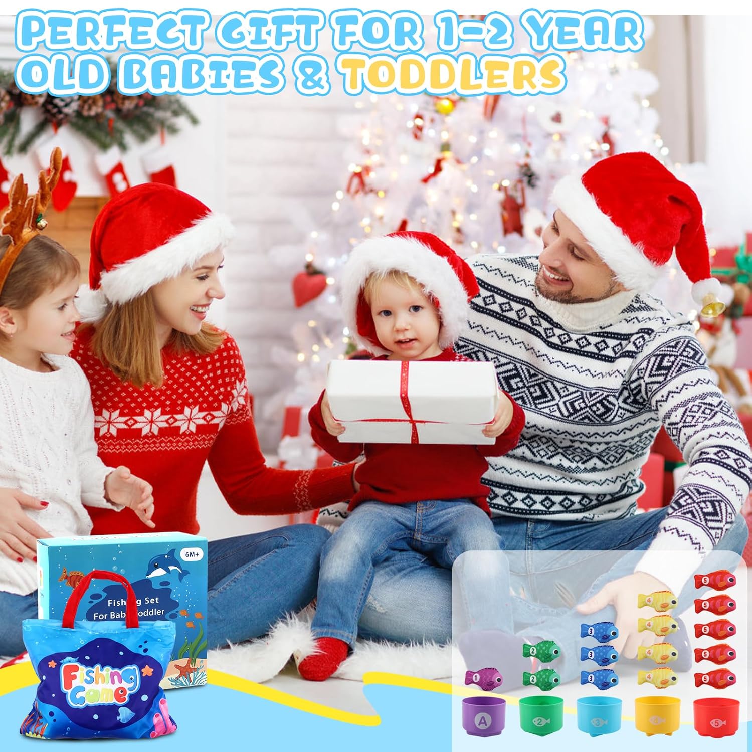 Soft Barn Baby Toys and Toddler Fishing Game Bundle