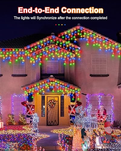 Miniatura 4 de Luces de Navidad de 159 pies para exteriores, 1458 luces LED impermeables para exteriores, enchufables, temporizador y memoria, 8 modos de luces de