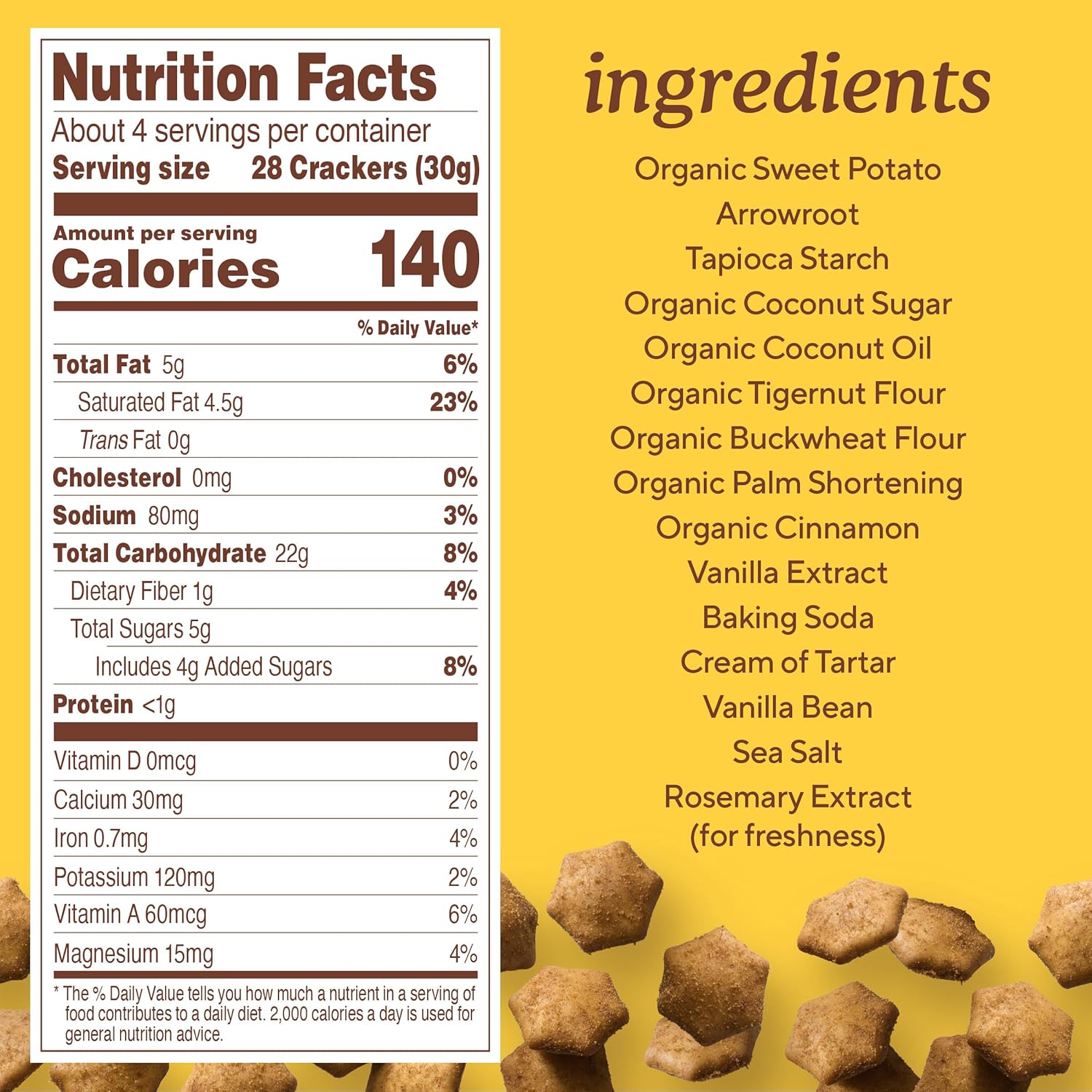 Simple Mills Sweet Mmms Cinnamon Burst Bite Sized Baked Sweet Snack Gluten Free Cookies 4 oz (Pack of 6)