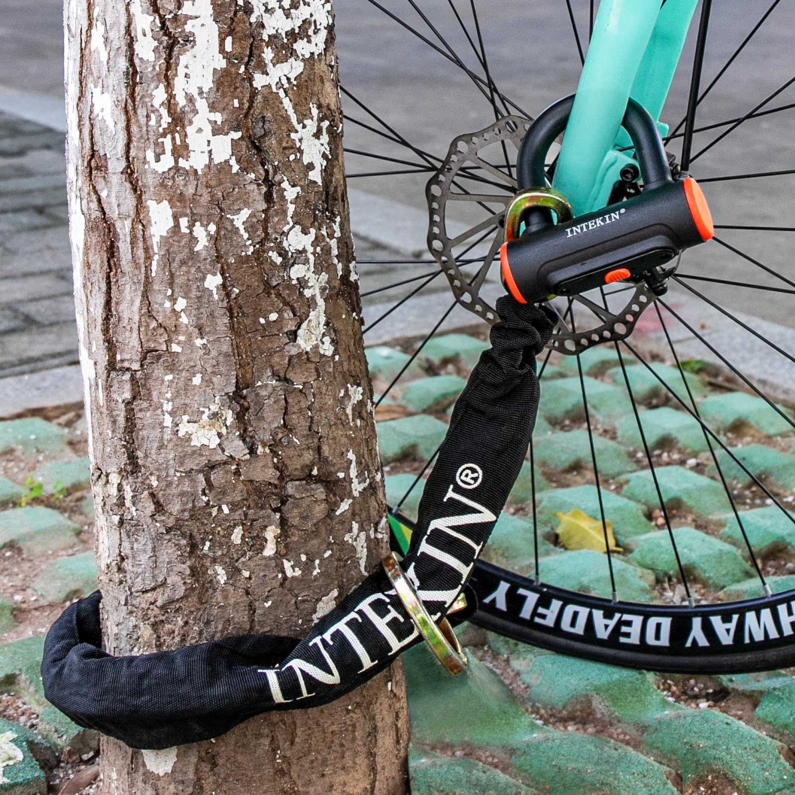 Security Chain And Lock Kit,3/8 Inch X 6 Foot Square-Shaped High Safety Chain With 4 Keys,Cannot Be Cut With Bolt Cutters Or Hand Tools,Fit For Bikes, Motorcycle, Gates, Scooter (6ft/1.8m