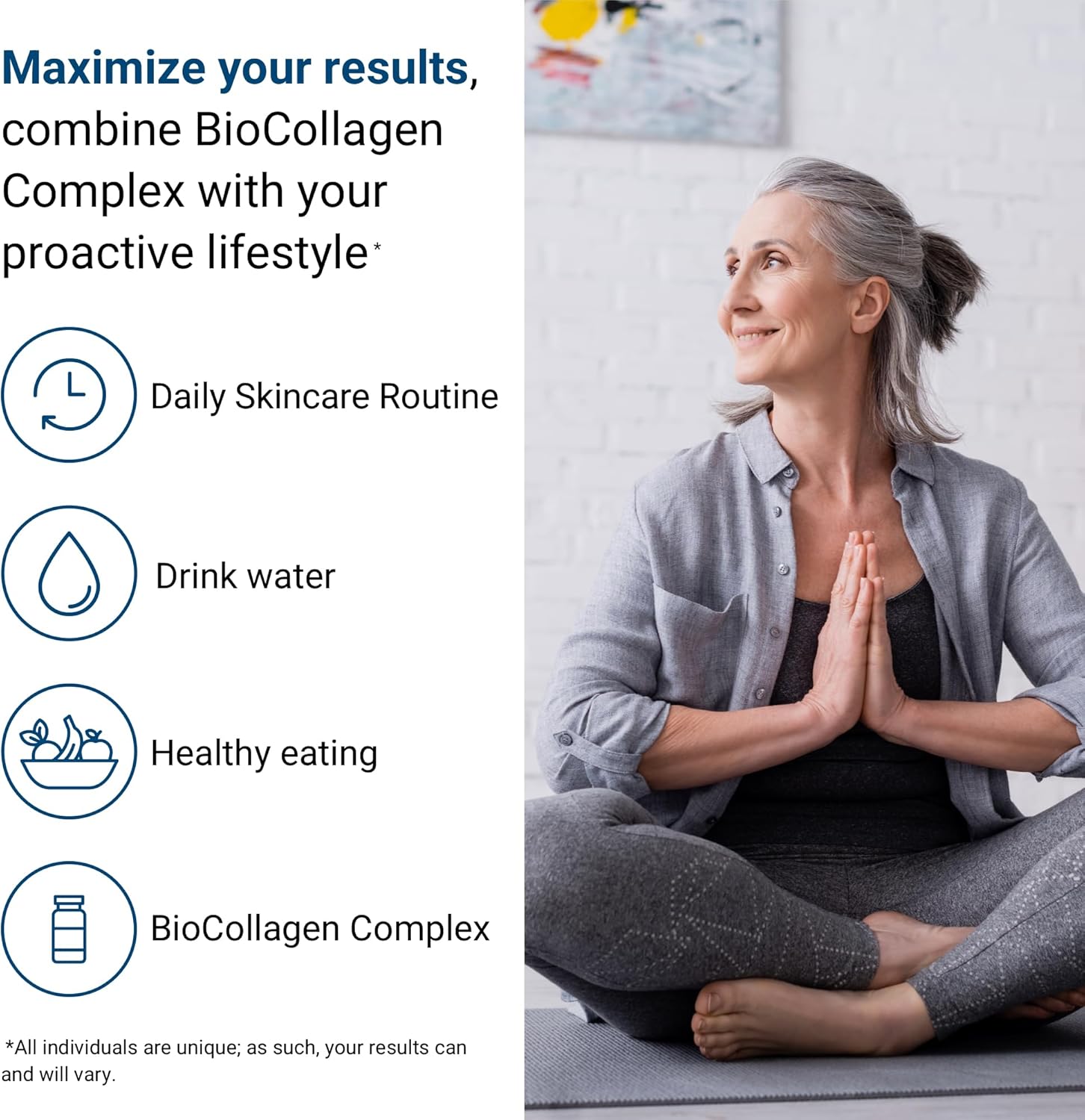 ActivatedYou BioCollagen Complex Plant-Based Collagen for Women & Men - Designed to Promote Skin Firmness, Muscle Strength & Hair Volume, 2 Daily Capsules Supports Youthful Appearance & Joint Mobility - Image 5