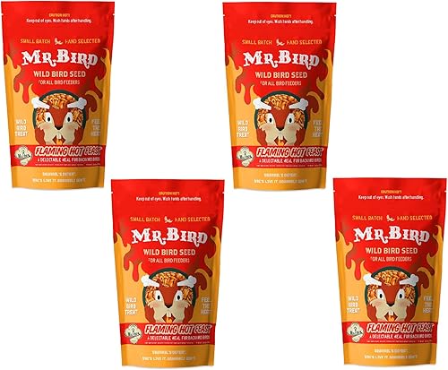 Miniatura 9 de Mr. Bird Paquete de 6 bolsas de semillas sueltas Flaming Hot Feast de 2 libras.
