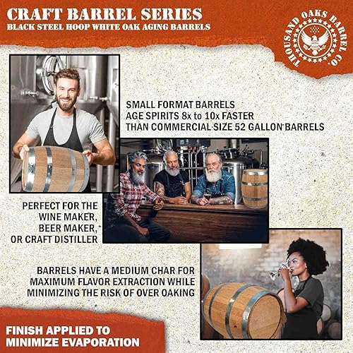 Miniatura 4 de Barril de envejecimiento de roble de 1 litro con soporte de madera, bung y espita - Mini barriles de whisky para el destilador de alcohol en el