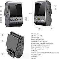 Vista 7 de VIOFO Dual Dash Cam, 2K 1440P 60fps+1080P 30fps Front and Rear Dash Camera with Wi-Fi GPS, Parking Mode, Emergency Recording, Super Capacitor