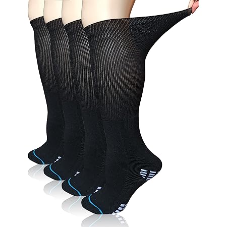 Buy Pebrook Extra Wide Socks For Swollen Feet - 4 Pair Bariatric Socks