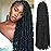 Passion Twist Hair 18 Inch 8 Packs Water Wave Crochet Hair Curly Braiding Hair Long Bohemian Spring Twist Hair For Butterfly Locs Crochet Braids Synthetic Hair Extension (18 Inch (Pack of 8), 1B)