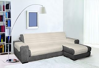 Trendy Housse de canapé matelassé, crème, 240 cm