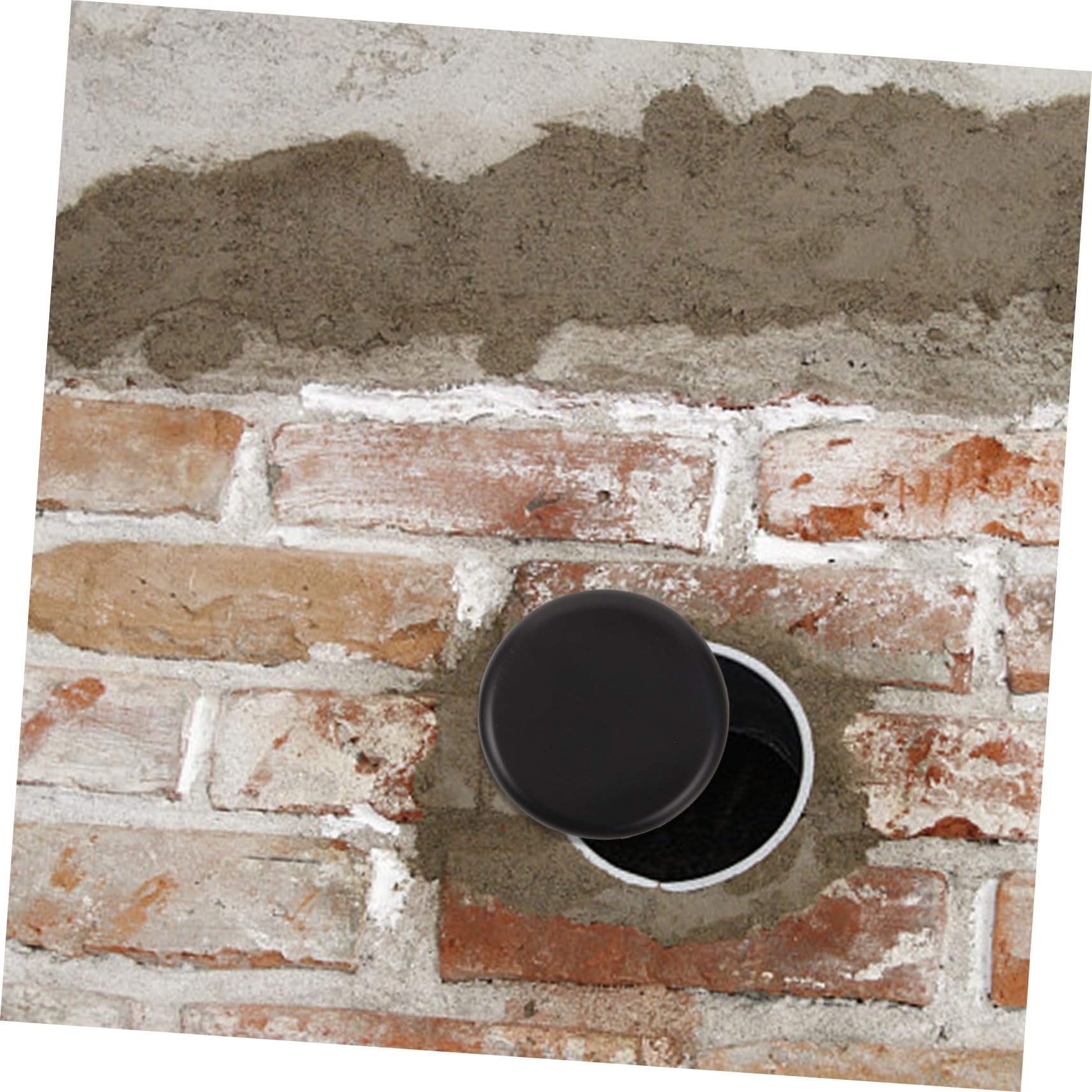 Couvercles Décoratifs Carrés Pour Trou Mural - Lot De 2, Noir, Trou 22 Mm