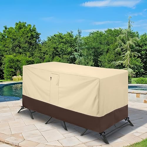 Miniatura 8 de Arcedo Funda impermeable para muebles de patio, juego de sillas de mesa redonda para exteriores, funda resistente para muebles de jardín para