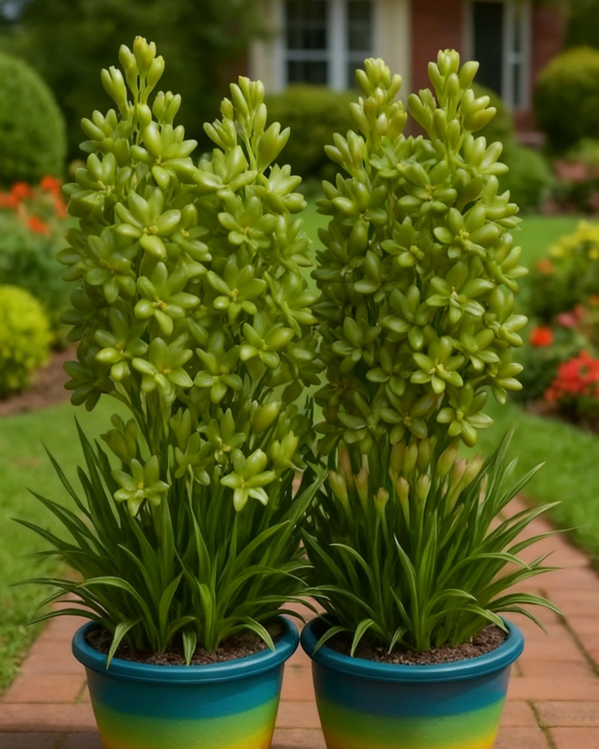 Exotic Tuberose Bulbs – Easy to Grow, Long-Lasting Fragrant Blooms，Hardy Perennial, Excellent Display-4bulbs-D