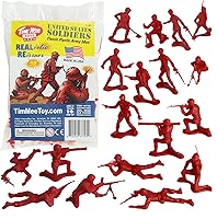 Vista 8 de TimMee Hombres del ejército de plástico - Soldados de juguete amarillos 48 piezas - Fabricado en EE. UU
