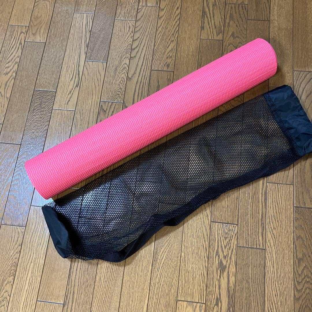 ヨガマット 収納袋付き ピンク SUKALA リバーシブルマット 収納バッグ