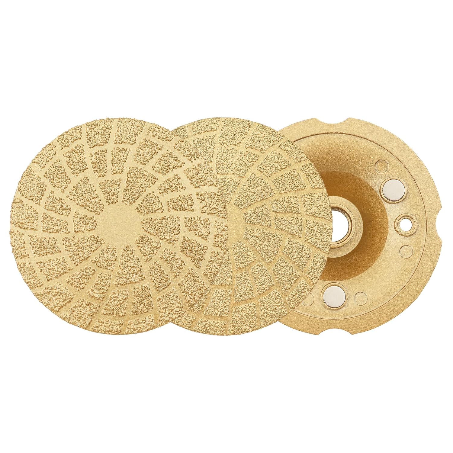 SHDIATOOL Diamond Grinding Pads 4-Inch,Diamond Polishing Pads Grit #30 for Concrete Granite Marble Stone Set of Shaping Beveling with Aluminum Based Backer Pack of 2