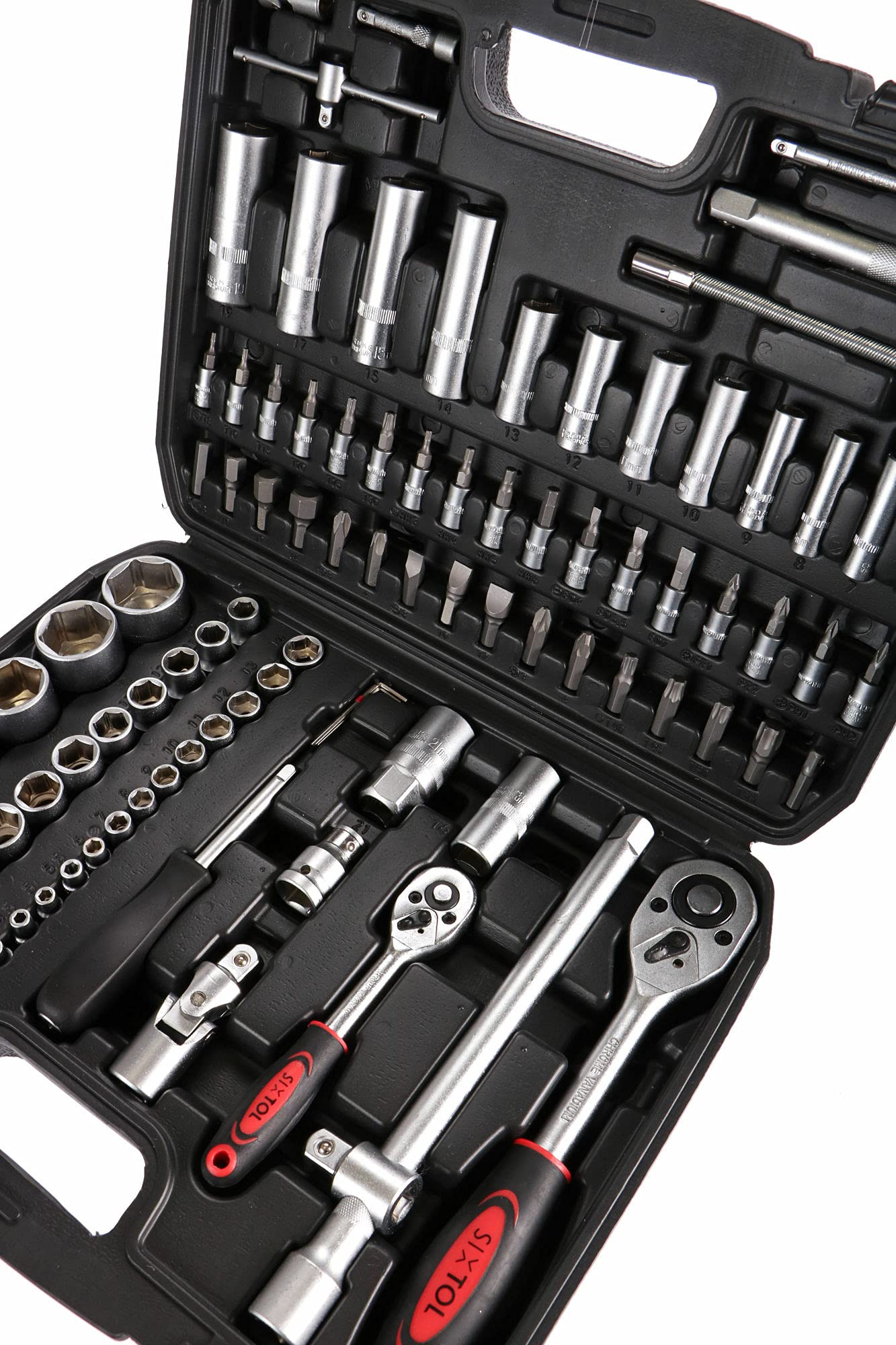 SIXTOL Tool Set 94 Socket Set 94pcs, Black, Variety Pack - Image 4