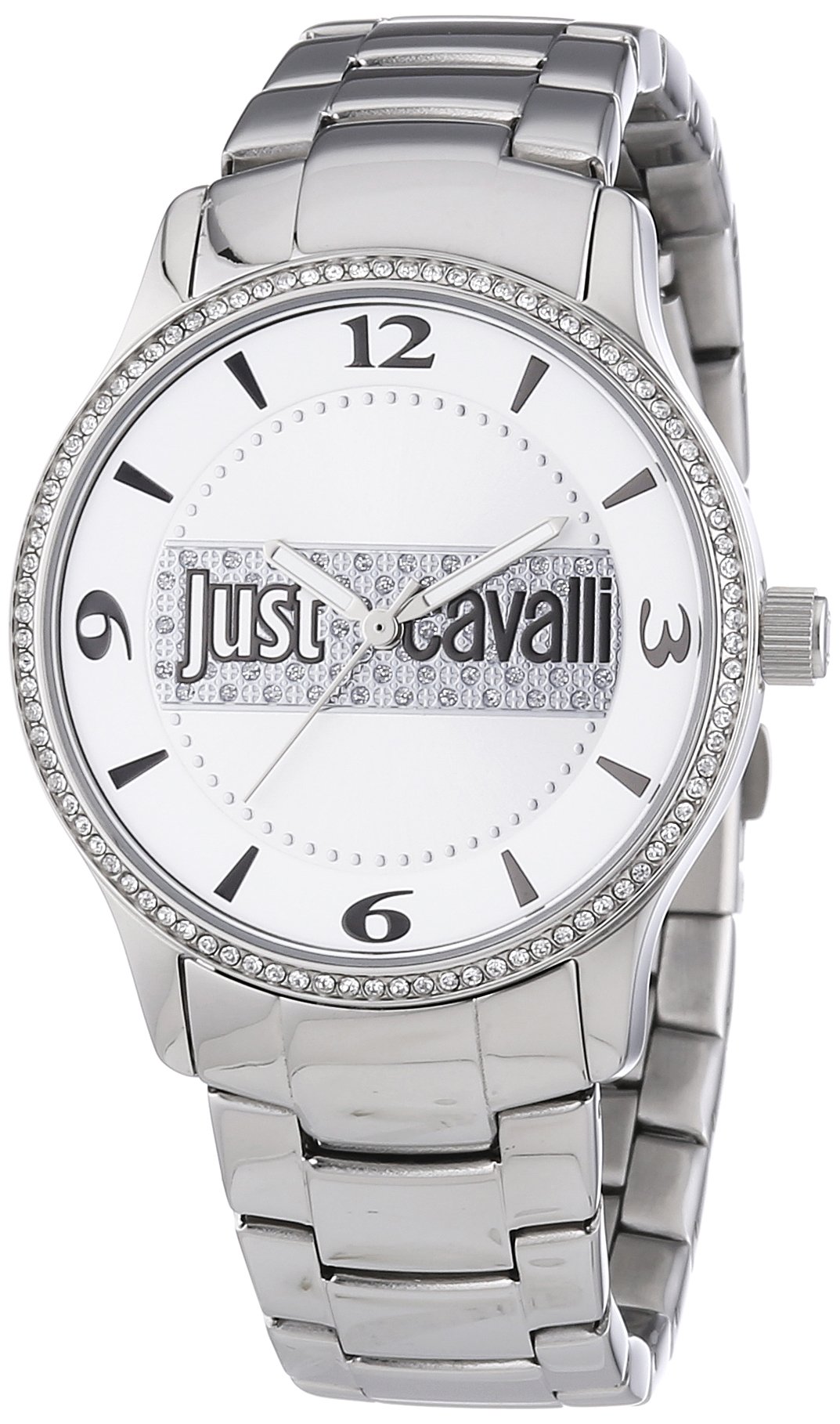 Montre Just Cavalli Solo Tempo Pour Femme - Réf. R7251115815, Cuir Argenté, Quartz, Neuve Avec étiquettes