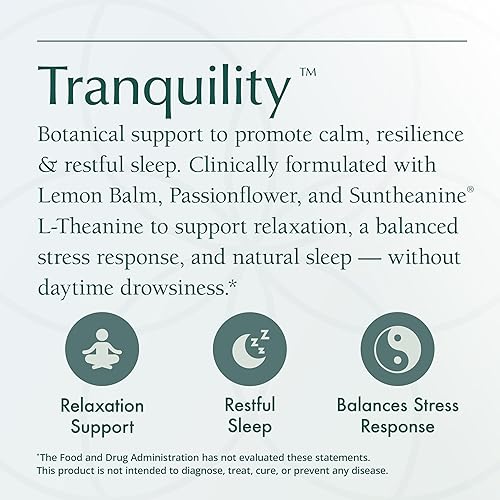 Miniatura 6 de Natura Health Products Suplemento de tranquilidad  Apoya la relajación  Con L-teanina, bálsamo de limón, azafrán, kava, calavera, lavanda y flor de