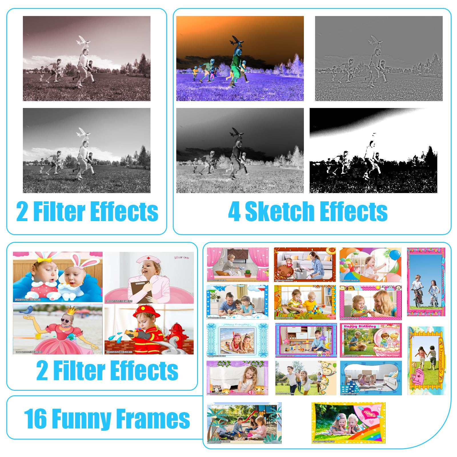 Camara Fotos Infantil instantanea, Cámara Instantánea para Niños con Tarjeta de 32G, 2.4" HD Camara Instanea Infantil con Papel de Impresión y Bolígrafos de Colores, Regalos Juguete