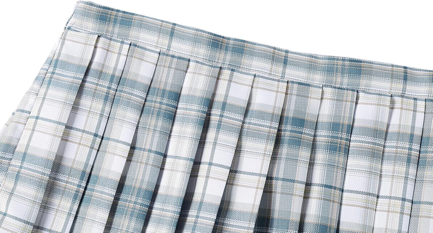 Urban CoCo Women's Uniforms Plaid Pleated Mini Skirt - Image 2