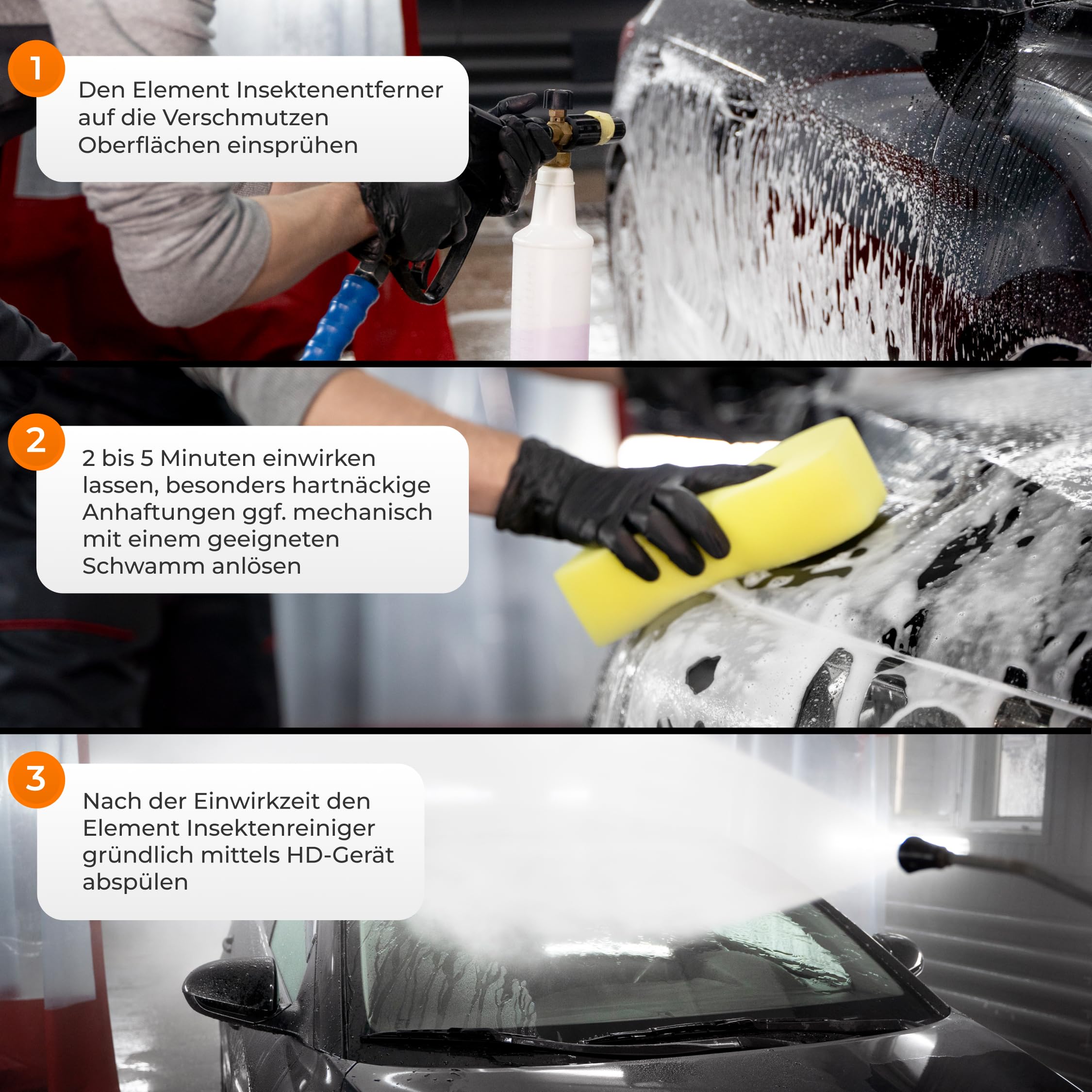 Element Insektenentferner & Schmutzlöser | 5 Liter | Insect & Dirt Remover | Material- und lackschonend | Insektenreiniger Auto KFZ