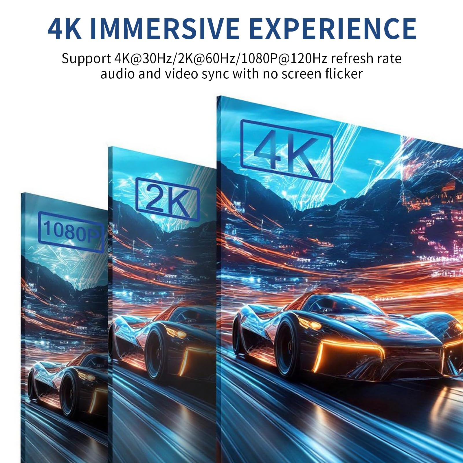 Tobfit 4K Câble DisplayPort vers HDMI 1,8 m - Unidirectionnel DP(Source) vers HDMI(Affichage), 4K@30 Hz/2K@60 Hz 1080p avec taux de rafraîchissement rétrocompatible pour Moniteurs