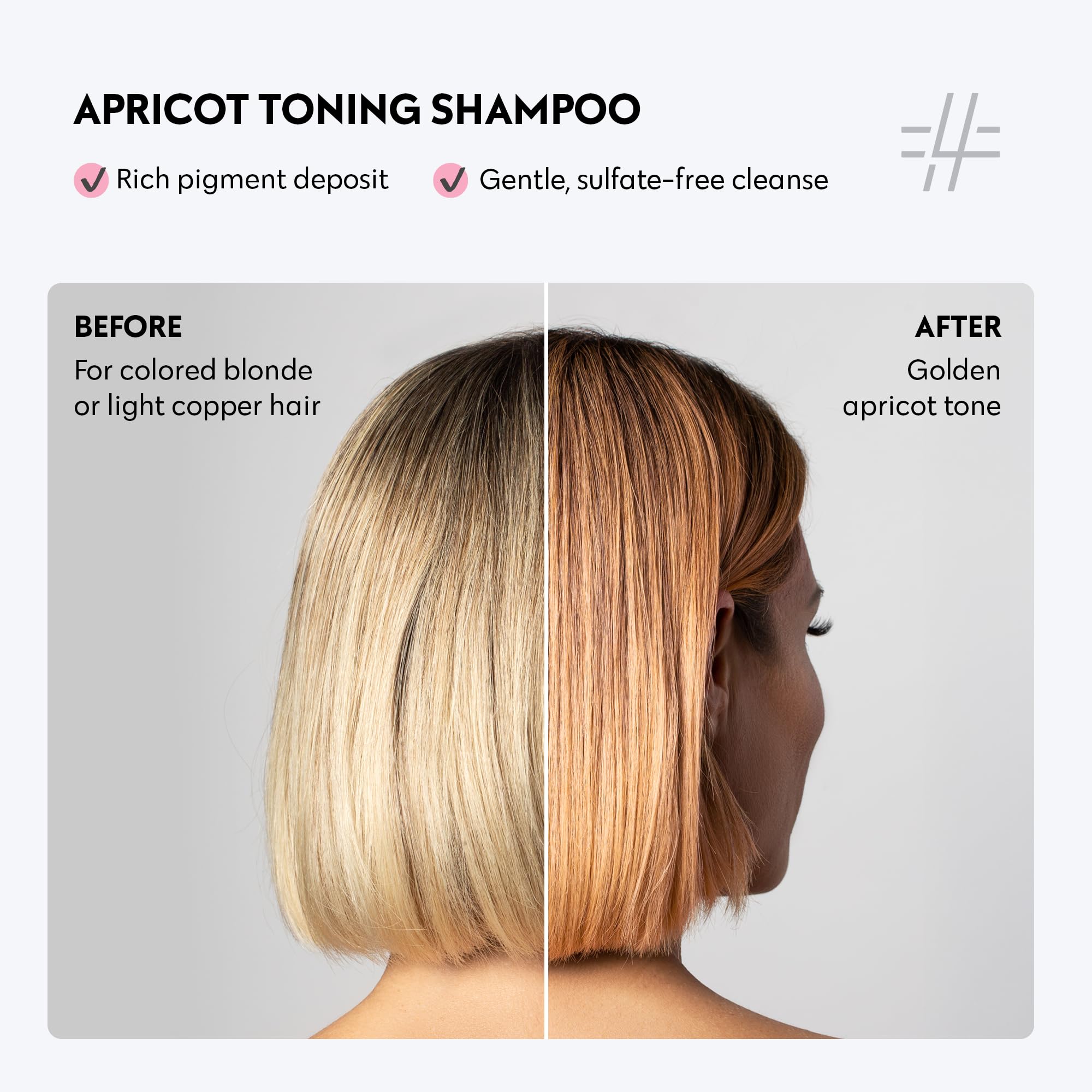 Four Reasons Maschera colorante Shampoo tonificante Albicocca Colori 250 ML – Shampoo pigmentato senza solfati per capelli tinti di rame chiaro o biondi