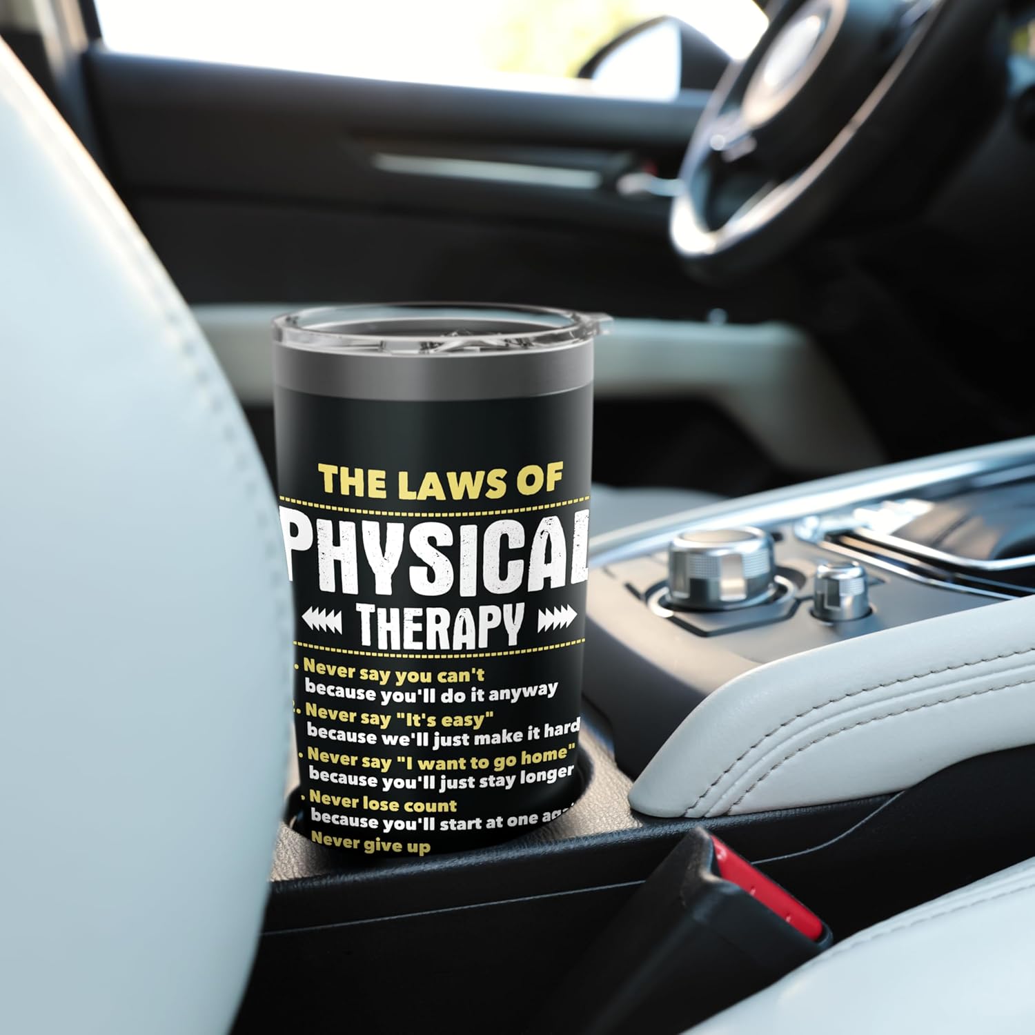 The Laws Of Physical Therapy - Physical Therapist PT Student Stainless Steel Insulated Tumbler - Image 6