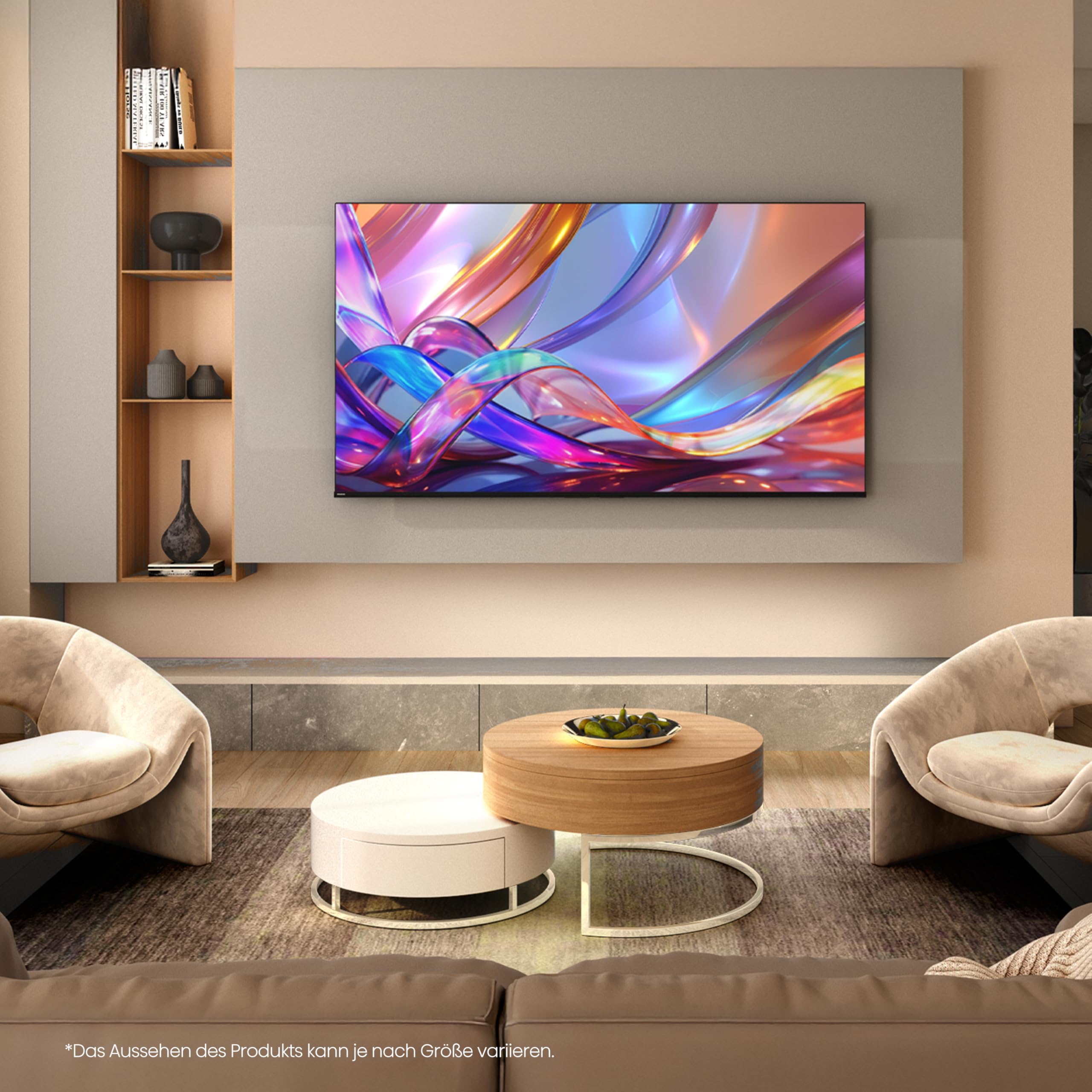 Hisense 55E7DS Fernseher 55 Zoll, 4K UHD QLED, Smart TV, Hi-View AI Engine, 60Hz Game Mode Plus, Dolby Vision IQ, HI-QLED Colour, Filmmaker Mode, AI Smooth Motion, Airplay, Sprachsteuerung[2026]