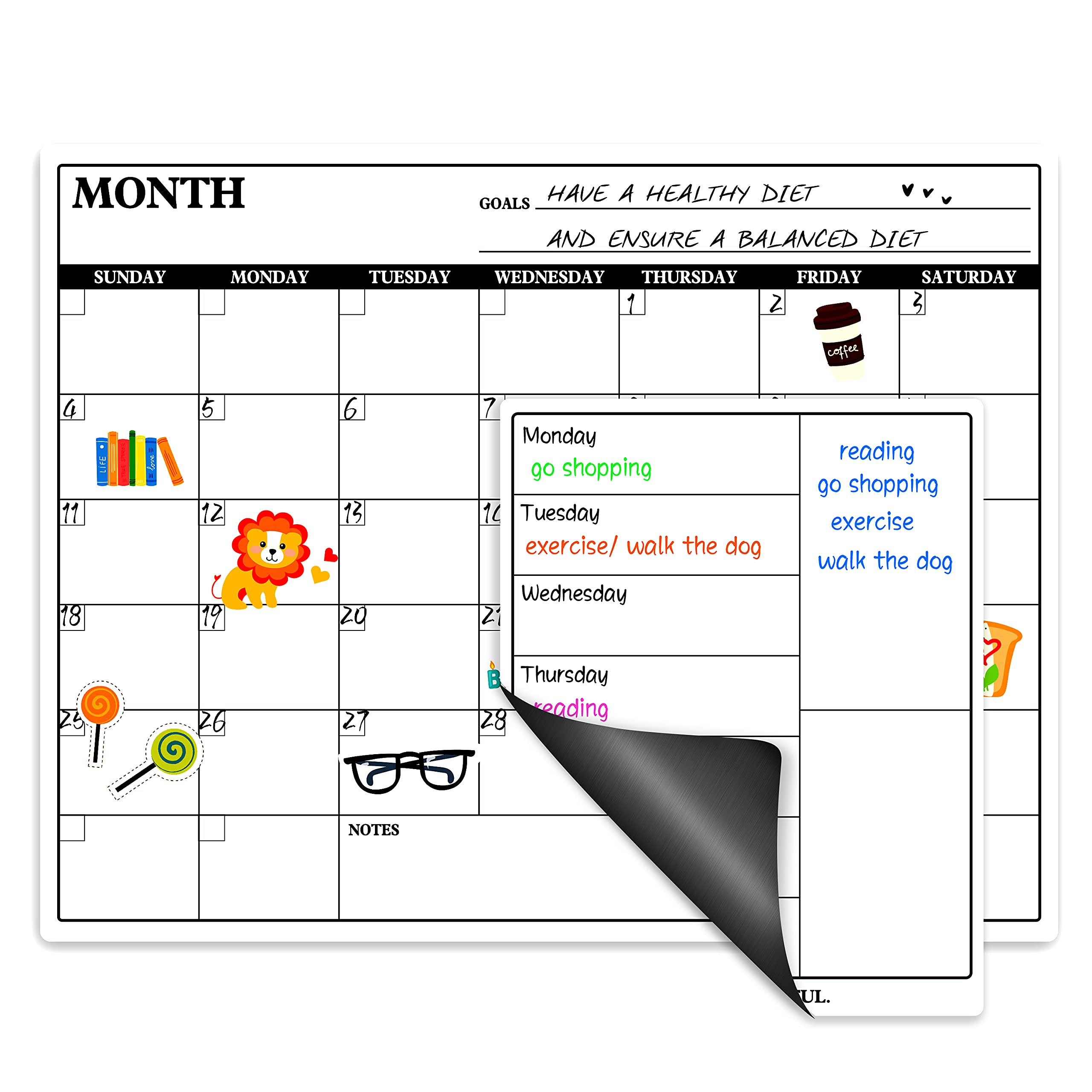 Buy for Refrigerator Fridge , Dry Erase for wall with Grocery List