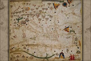 History Galore 24"x36" Gallery Poster, Chart Map of Mediterranean Sea 15th century