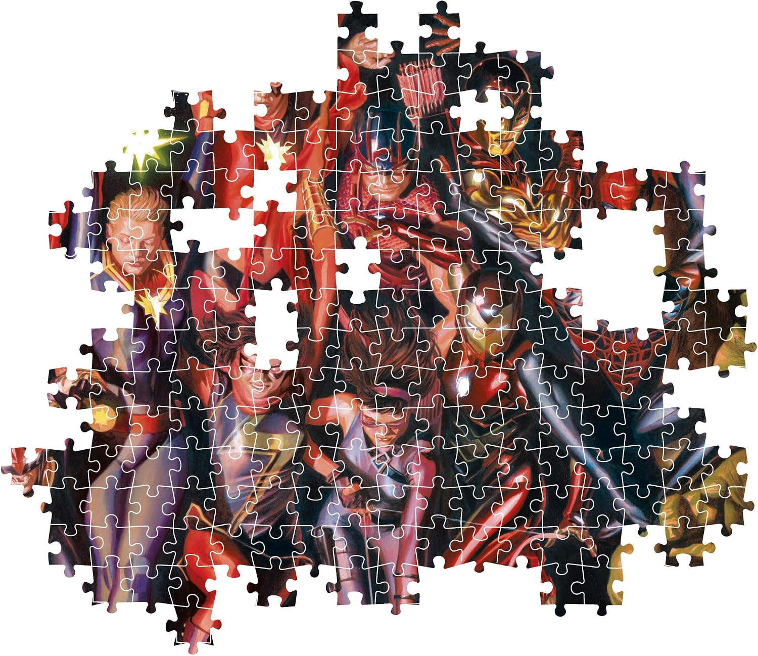 Clementoni Marvel 1000-Piece Jigsaw Puzzle - Adult, Modern Style, Multi-Coloured, 70 x 50 cm, Made in Italy, 1 Count, 1 Set, 1 Puzzle, 1000 Pieces, Ages 14 and Up