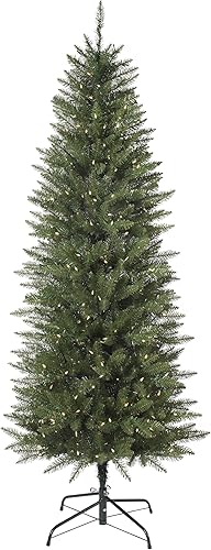 Haute Decor Árbol de Navidad sin luz de abeto Dumont de 6.5 pies de alto, aspecto natural tal como está, o añade tus propias decoraciones, estilo