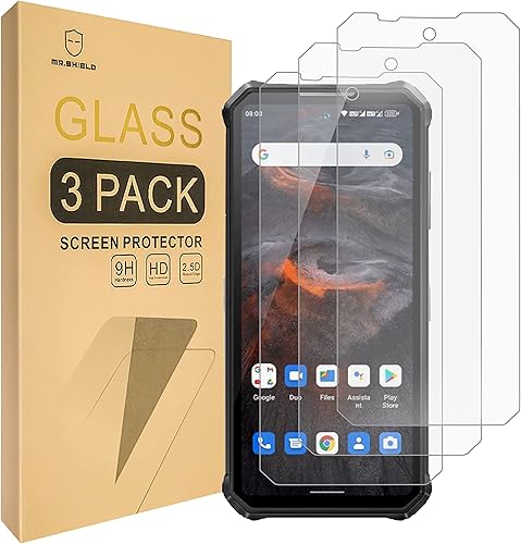 Mr.Shield Paquete de 3 Protector de pantalla para Oukitel WP21  WP21 Ultra vidrio templado vidrio japonés con dureza 9H Protector de pantalla