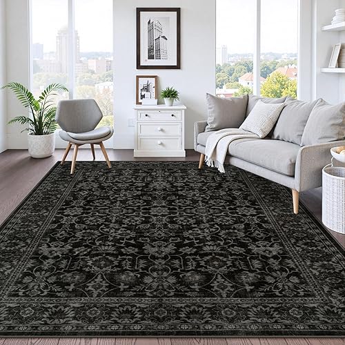 Miniatura 124 de LIVEBOX Alfombra lavable de 2 x 3 pulgadas, tapete pequeño para puerta de interior, tapete bohemio de pelo bajo para cocina, tapete envejecido