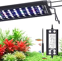 SEAOURA 48-54in Aquarium LED Light with Thermometer, Full Spectrum WRGB, 24/7 Programmable Timer, 20-Level Dimmable for Fish Tanks