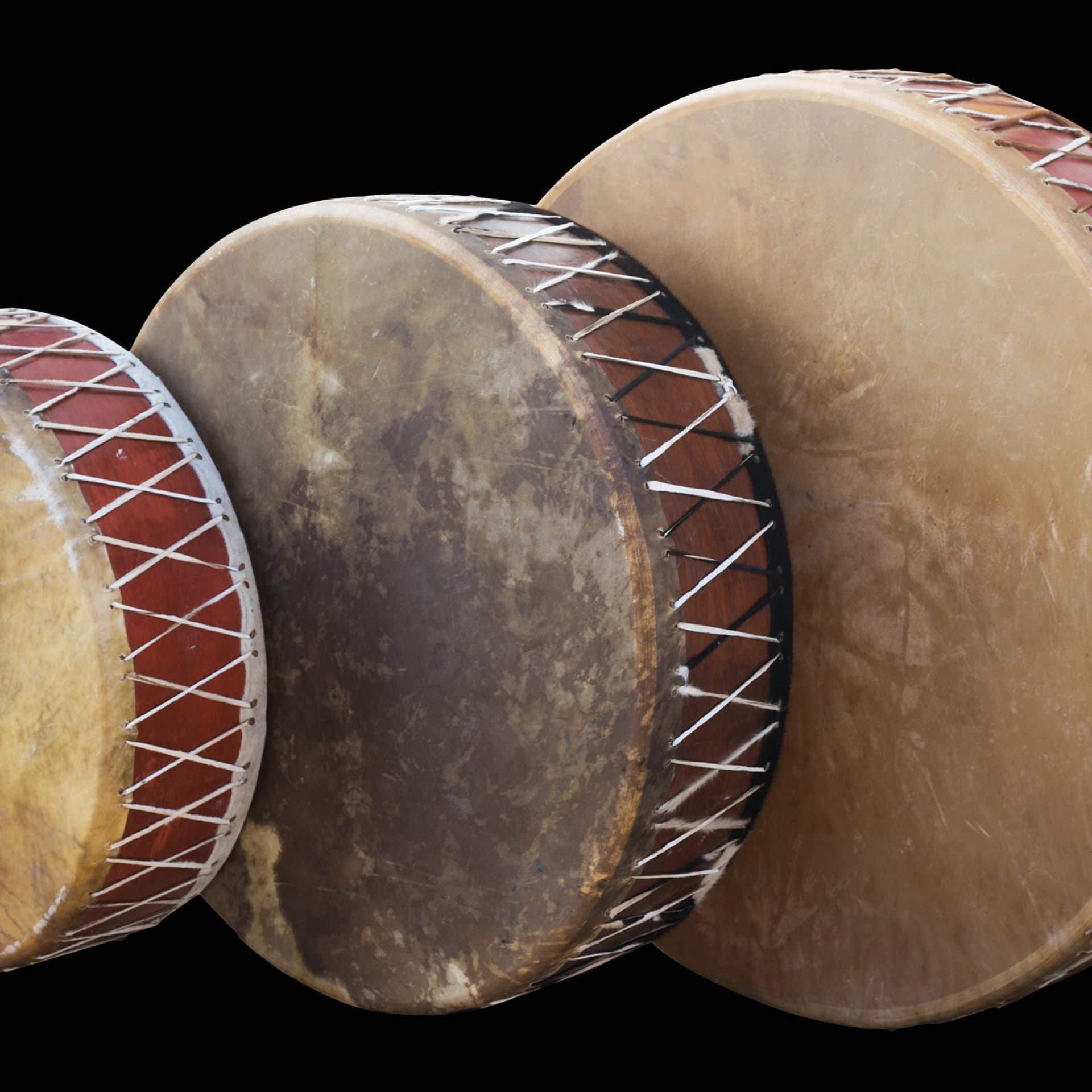 Motherdrum 120cm inklusive Ständer - im MYSEVENDO Set - Riesentrommel Thunderdrum Bigdrum Gemeinschaftstrommel Percussion Weltmusik Instrument Healing