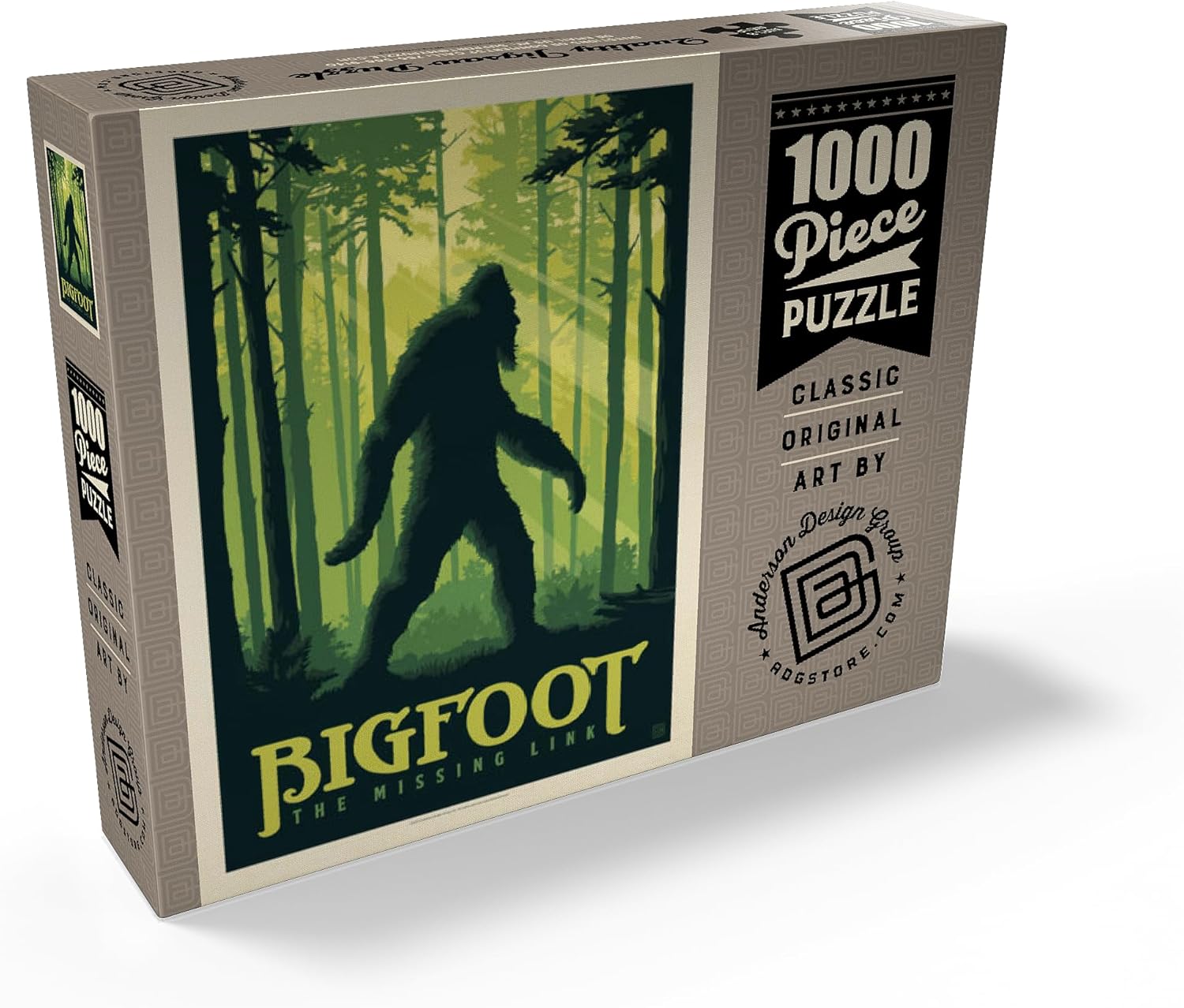 MyPuzzle Bigfoot: The Missing Link, Vintage Poster - Premium 1000 Piece Jigsaw Puzzle for Adults
