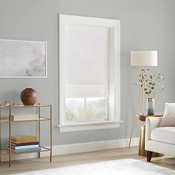 Eclipse Drew Cordless Blackout Roman Shade, 27x64, White