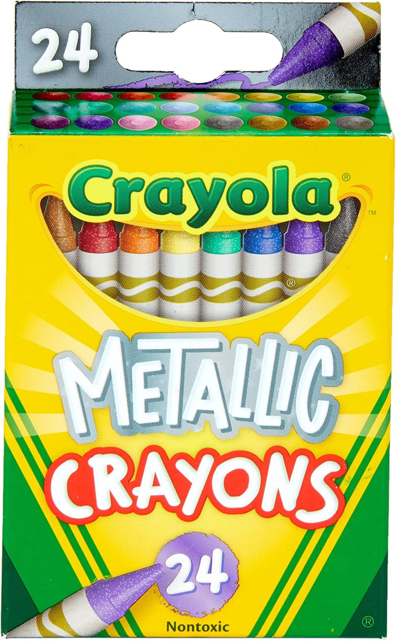 Crayons CT. Metallic, Multi, 24 Count (Pack of 1)
