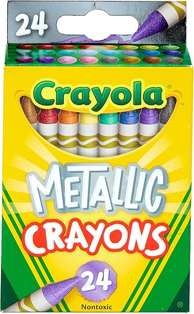 CRAYOLA Crayons 24 CT. Metallic, Multi, Count (Pack of 1)