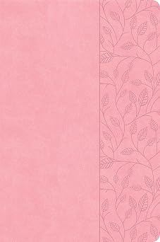 CSB Large Print Thinline Bible, Value Edition, Soft Pink LeatherTouch, Red Letter, Presentation Page, Sewn Binding, Full-Color Maps, Easy-to-Read Bible Serif Type