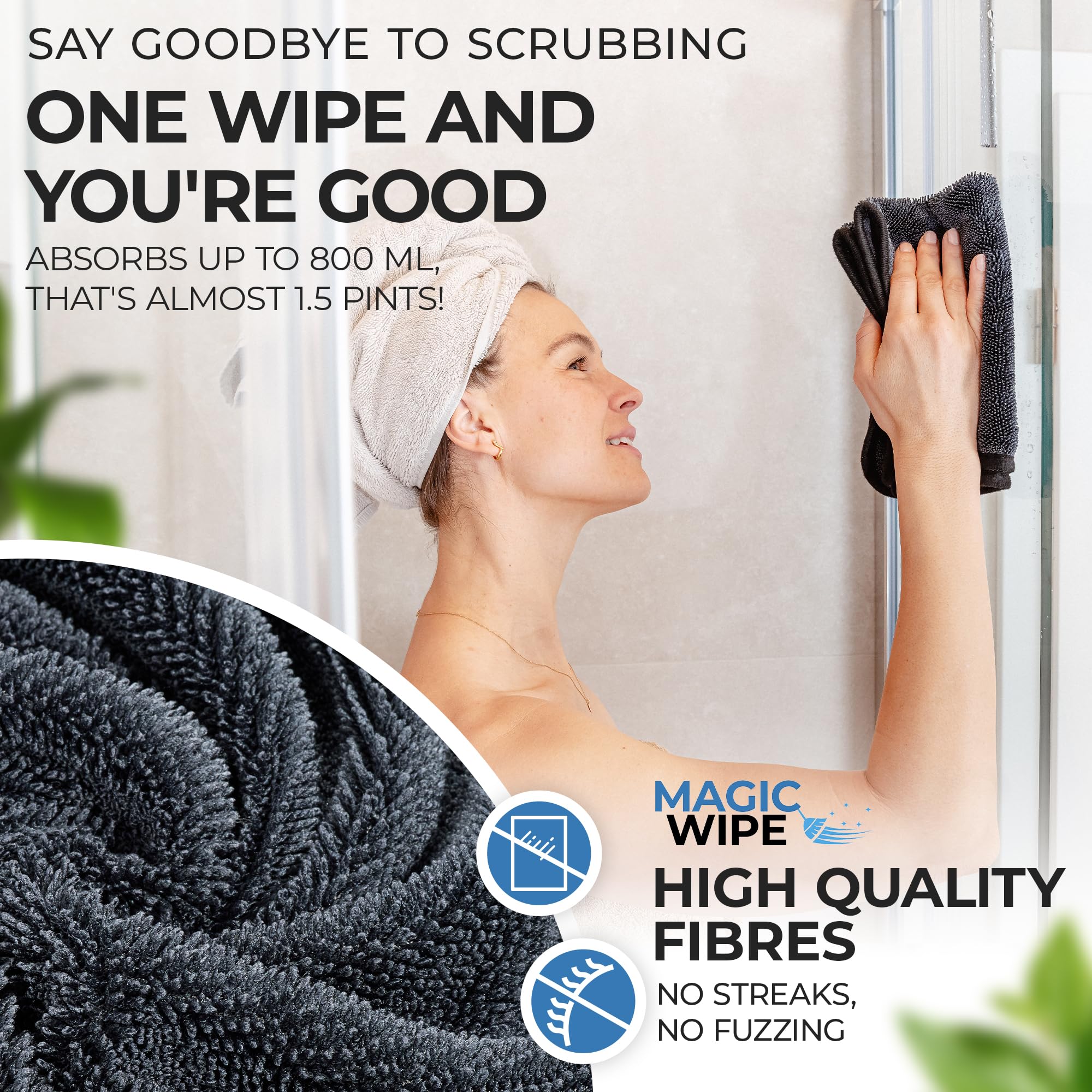 MagicWipe® Microfibre Cloth, 6 Pack 30 x 40cm Dual Sided Cleaning Cloth - Image 4