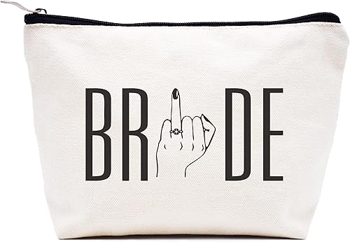 Miniatura 48 de LIBIHUA Bolsa de maquillaje para mujer, bolsa de cosméticos regalos para ella, bolsa de viaje femenina, Beige natural, 283-a mi increíble tía futura