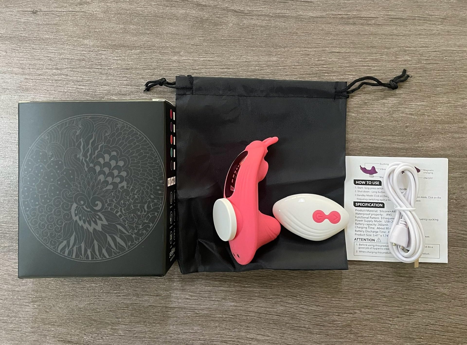Vibrateur Panty Magnétique Femme avec Télécommande, Vibromasseur de Culotte Portable, 10 Modes de Vibration et 4 Modes de Succion, Jouet Intime Adulte Rechargeable USB pour Femme et Couple