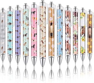 Dispowreath 12 Pcs Horse Gifts Ballpoint Pens, 1.0 mm Black Ink Office