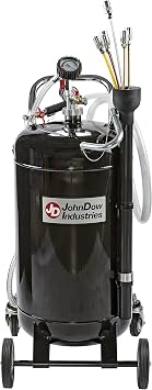 JohnDow Industries JDI-20EV 20-Gallon Fluid Evacuator with Venturi Vacuum System, Vacuum Gauge, 7 Foot Suction Hose, Self Evacuating, Probes & Adapters, Convenient Storage Tube, and Portable Operation